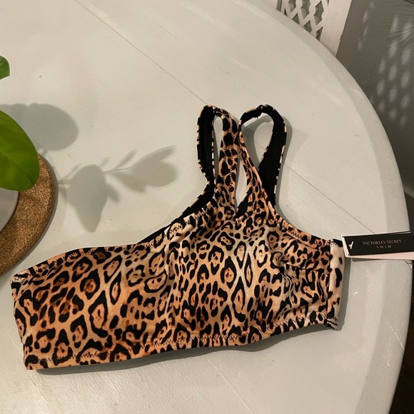 Victoria's Secret Other - Victoria’s Secret leopard one shoulder bikini top NWT